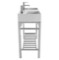 Modern Double Console Sink Vanity, 40 Inch