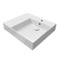 Rectangular Ceramic Wall Mounted or Vessel Sink With Counter Space