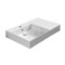Rectangular Ceramic Wall Mounted or Vessel Sink With Counter Space