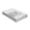 Rectangular Ceramic Wall Mounted or Vessel Sink With Counter Space