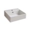 Wall Mount Sink - Small, Modern, Square, 12 Inch, Ceramic