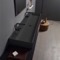 Black Ceramic Trough Wall Mounted or Vessel Sink