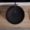 Vessel Sink - 16 Inch, Black, Small, Round, Modern