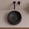 Vessel Sink - 18 Inch, Black, Small, Round, Modern