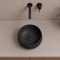 Vessel Sink - 14 Inch, Black, Small, Round, Modern
