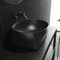 Vessel Sink - 16 Inch, Oval, Modern, Ceramic, Matte Black