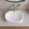 Vessel Sink - 22 Inch, Oval, Modern, Ceramic