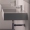 Wall Mount Sink - Modern, Square, 18 Inch, Ceramic