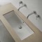 Rectangular Ceramic Trough Undermount Sink