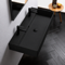 Wall Mount Sink - Trough, Black, Double, Ceramic, Modern, 40 Inch