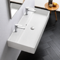 Wall Mount Sink - Trough, Double, Ceramic, Modern, 40 Inch