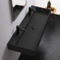 Wall Mount Sink - Trough, Double, 48 Inch, Modern, Matte Black