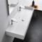 Wall Mount Sink - Trough, Double, 48 Inch, Modern, Ceramic