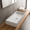 Vessel Sink - 32 Inch, Rectangular, Modern, Ceramic