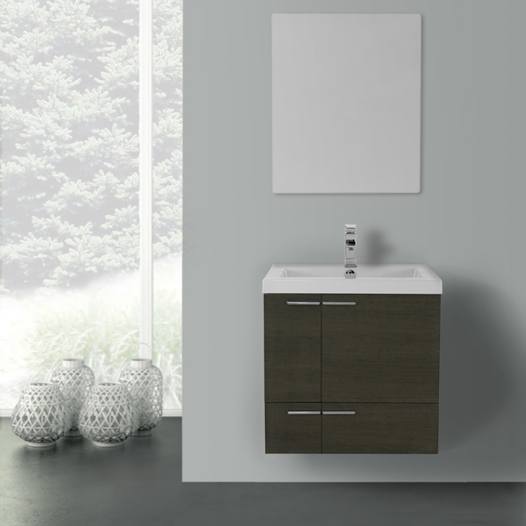 Acf Ans476 By Nameek S New E 23 Inch Grey Oak Bathroom Vanity 23 Inch Grey Oak Bathroom Vanity