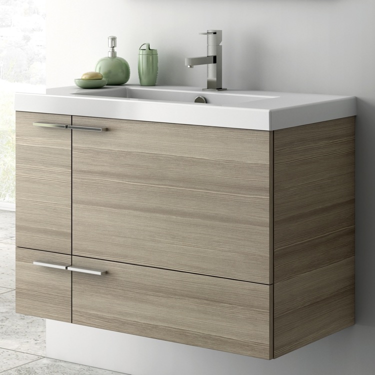 31 inch vanity cabinet with fitted sink, acf ans31 - thebathoutlet