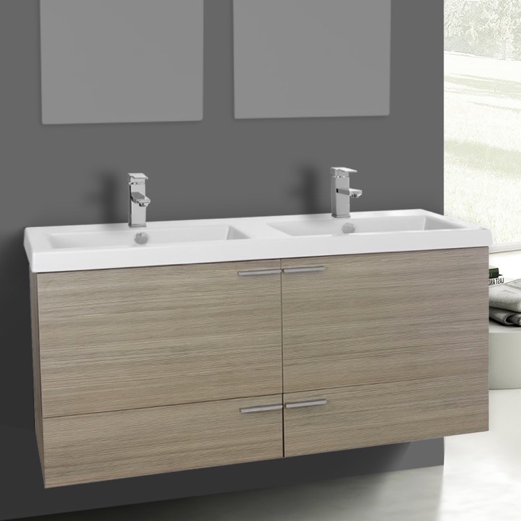 47 Inch Larch Canapa Bathroom Vanity Set Double Sink Acf Ans375 Bathroom Vanity Acf Ans375 47 Inch Larch Canapa Set Double Sink