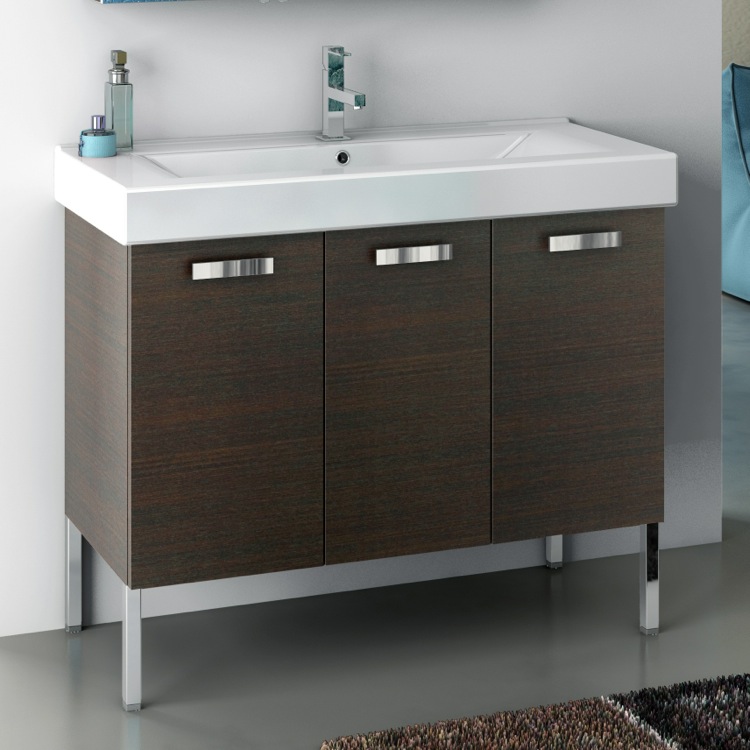 Acf C16 By Nameek S Cubical 39 Inch Vanity Cabinet With Fitted Sink Thebathoutlet