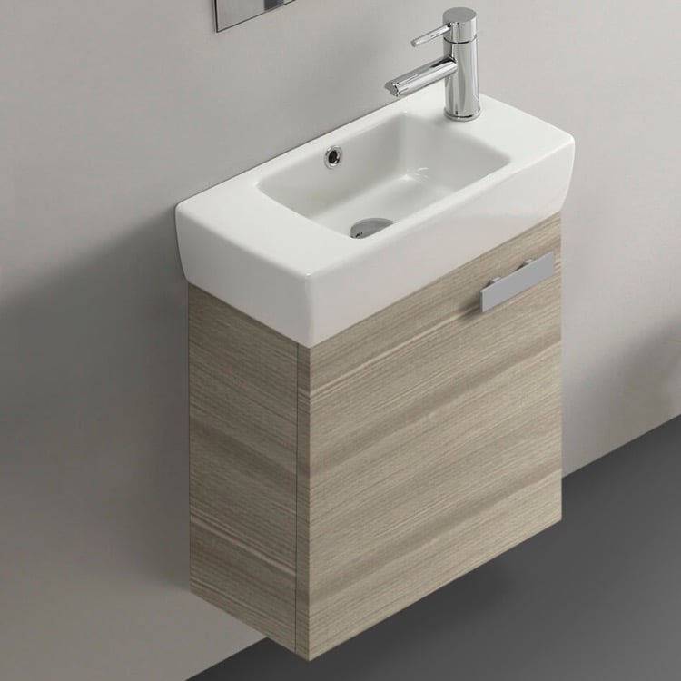 Acf C140 By Nameek S Cubical Small Wall Mount Bathroom Vanity Sink Modern 19 Larch Canapa Thebath - What Is Another Word For A Bathroom Vanity Unit With Shower