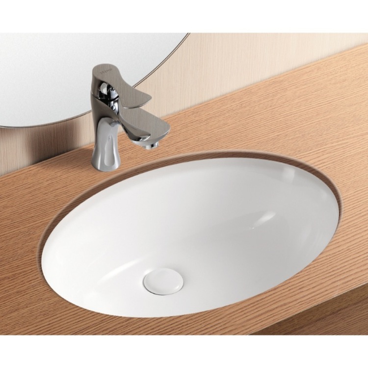 Caracalla Ca4008 No Hole By Nameek S Ceramica Ii Oval White Ceramic Oval White Ceramic Undermount Bathroom Sink
