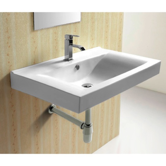 bathroom sink caracalla ca4270b rectangular white ceramic wall mounted bathroom sink - Wall Mounted Bathroom Sink bathroom sink caracalla ca4270b rectangular white ceramic wall mounted bathroom sink - Wall Mounted Bathroom Sink