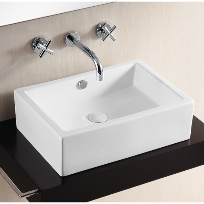 Rectangular Above Counter Bathroom Sinks Interior Design Ideas Caracalla Ca4532 By Nameek S Ceramica Rectangular White Ceramic Bathroom Sinks Studio Above Counter