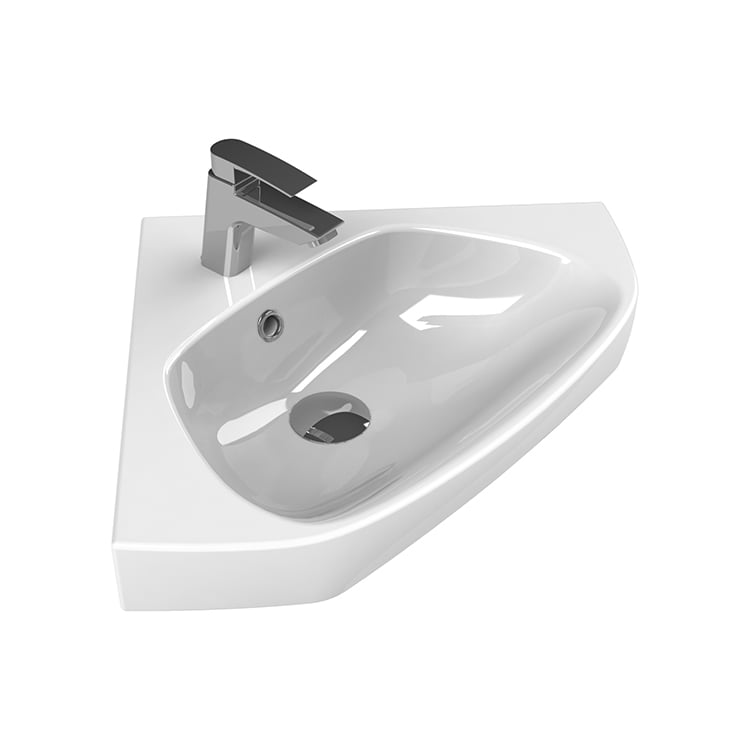 Small Corner Ceramic Drop In Or Wall Mounted Bathroom Sink