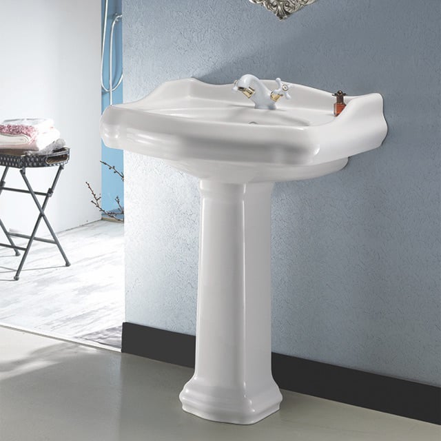 152315円 人気定番 Pedestal Lavatory Sink Art Bathroom Toilets Basins Handmade with Drain Installation Hole for Indoor and Outdoor F mirror C without