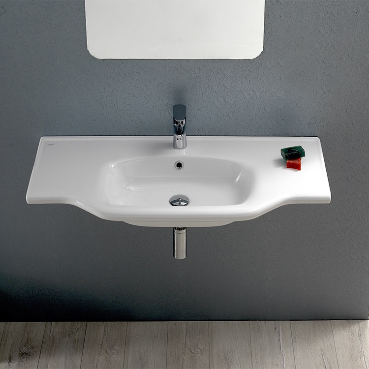 Cerastyle 081300 U By Nameek S Yeni Klasik Rectangular White Ceramic Wall Mounted Or Drop In Sink Thebathoutlet