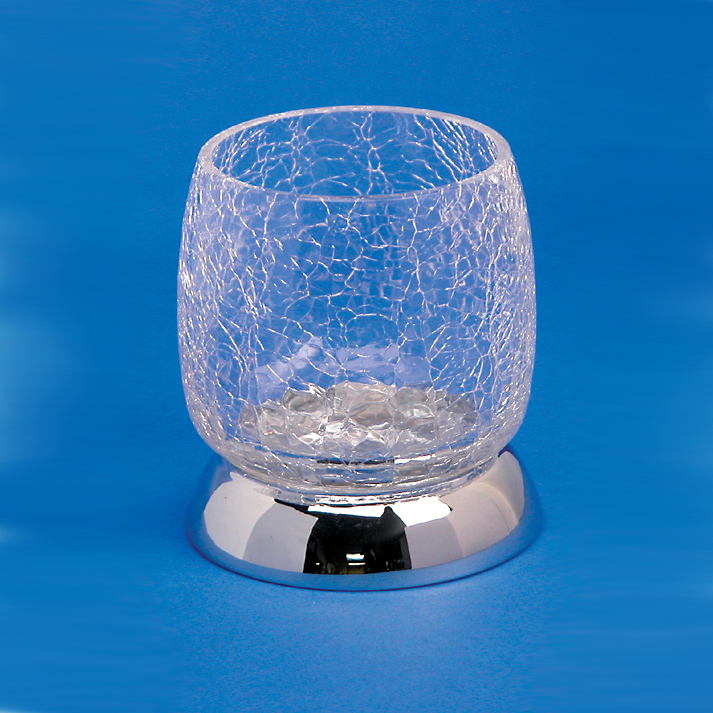 Windisch 94675D-O Crackled Glass Tumbler