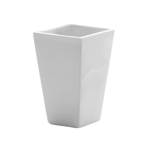 Gedy 1698-02 Square White Pottery Toothbrush Holder