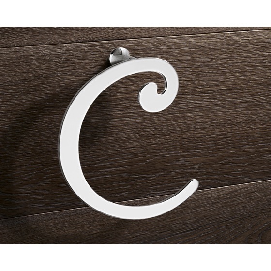 Towel Ring, Gedy 3370-13, Chrome Towel Ring Crescent Shape