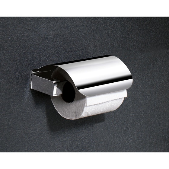 Gedy 5525-13 Toilet Paper Holder With Cover, Chrome