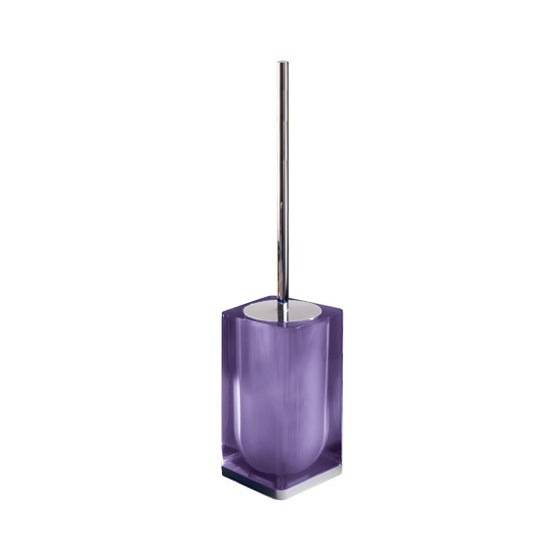Gedy 7333-79 Lilac Modern Square Toilet Brush Holder