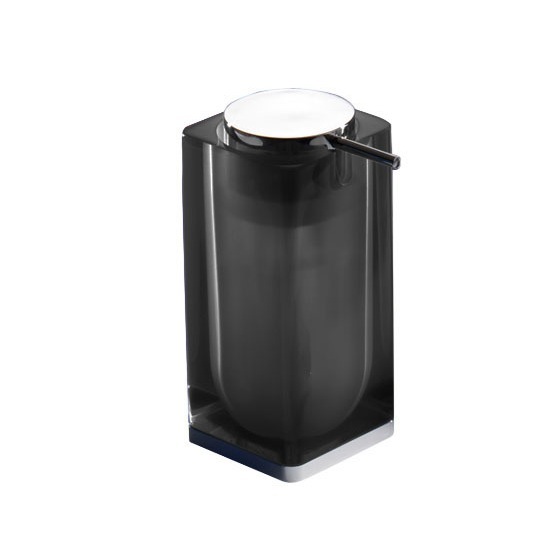 Soap Dispenser, Gedy 7381-85, Black Square Counter Soap Dispenser