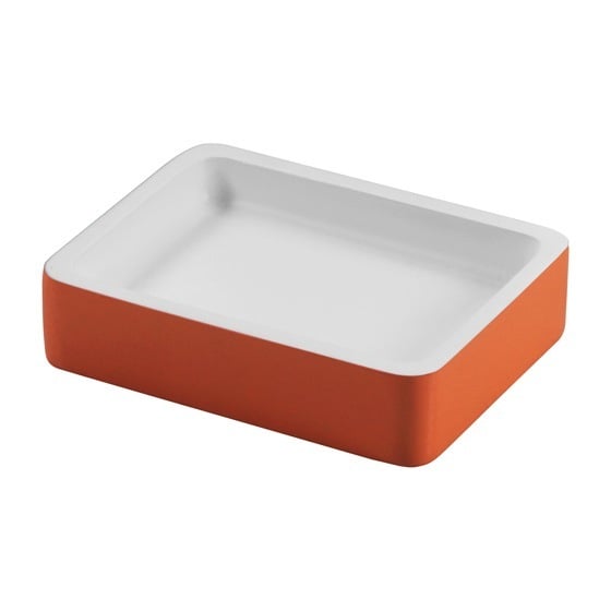 Gedy 7911-67 Rectangle Orange Soap Holder