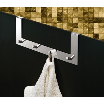 Bathroom Frameless Glass Door Hooks 7-Inch Black Heavy Duty Stainless Steel Hooks for Towel Hanger 2Pack Bamada Shower Door Hooks for Towel, Extended Bathroom Over Door Hooks for Hanging Robe 