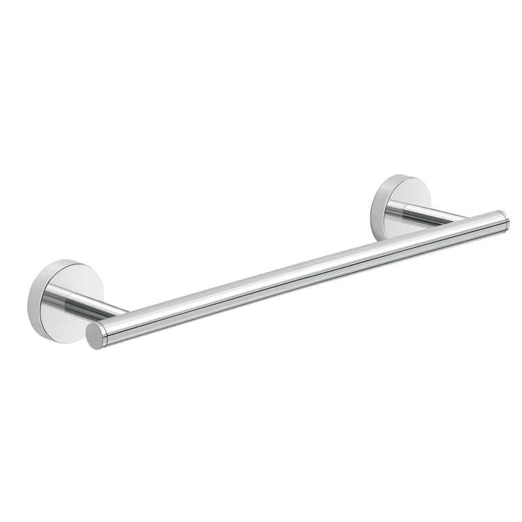 Towel Bar, Gedy 2321-35-13, 14 Inch Polished Chrome Rounded Towel Bar