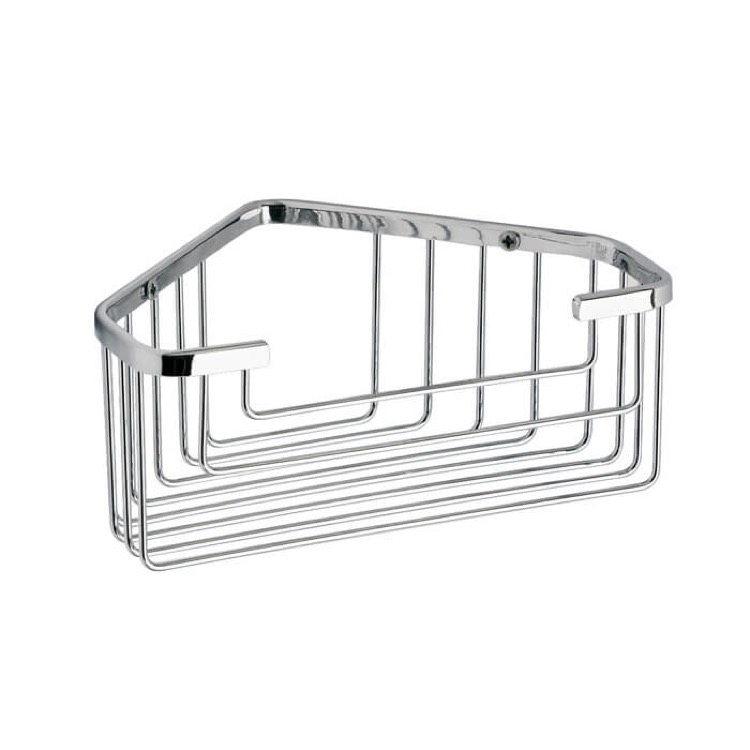 Gedy 2483-13 Chrome Wire Corner Shower Basket
