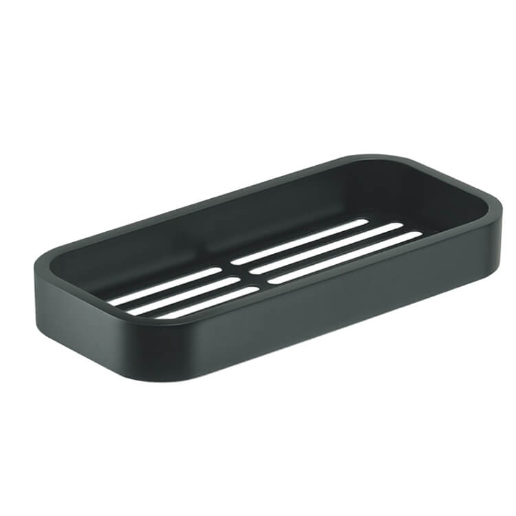 Modern Round/Square MATTE BLACK Wall Mount Soap Holder Soap Dish Tray 