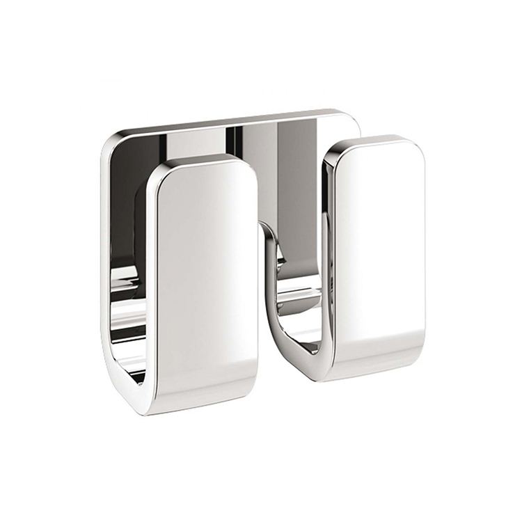 Gedy 3228-13 Double Robe Hook, Modern, Chrome