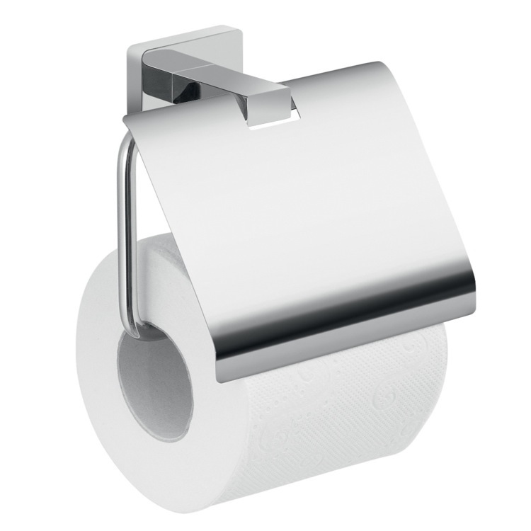 Wall Mounted Chrome Toilet Paper Holder With Cover Wall Mounted Chrome Toilet Paper Holder With Cover