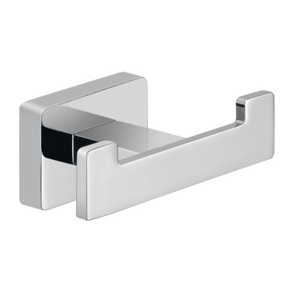 Gedy 4426-13 Square Chrome Wall Mounted Double Hook