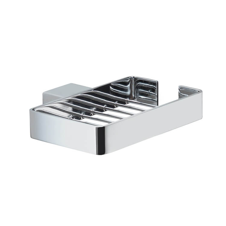 Gedy 5412-13 By Nameek's Lounge Wall Mounted Square Chrome Wire Soap Holder  - TheBathOutlet