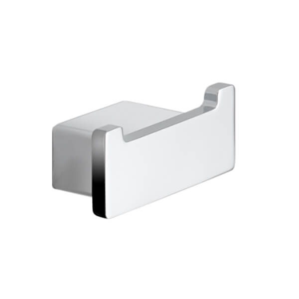 Gedy 5426-13 Double Hook, Square Polished Chrome