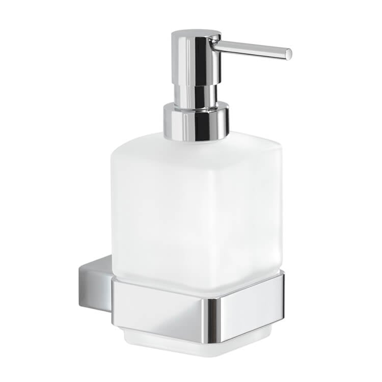 Gedy 5481-13 Soap Dispenser, Wall Mounted, Frosted Glass