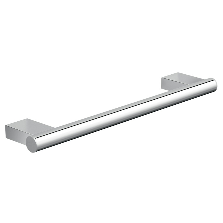 Gedy A221-30-13 14 Inch Contemporary Polished Chrome Round Towel Bar