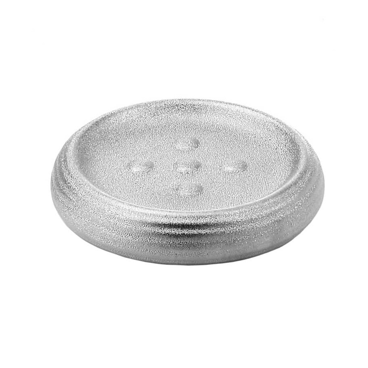 Soap Dish, Gedy AD11-73, Silver Finish Soap Dish Made From Pottery