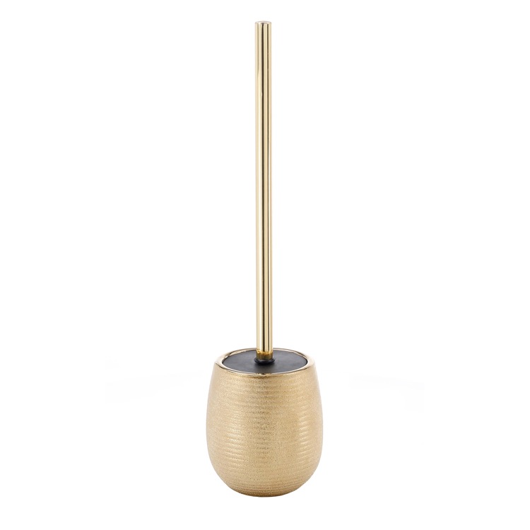 Bathroom Accessory Wall Mounted Gold Color Brass Toilet Brush Holder Set Zba596 