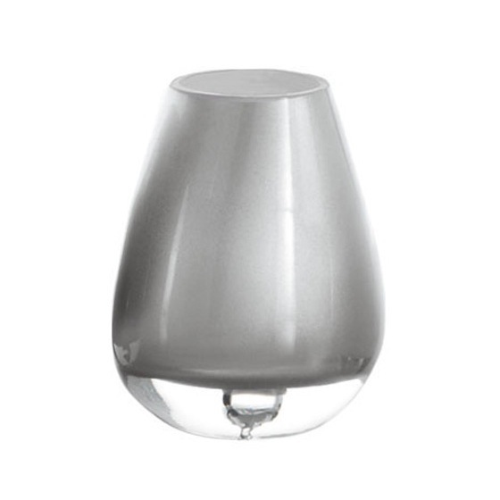 Gedy FO98-73 Round Glass Tumbler in Silver Finish